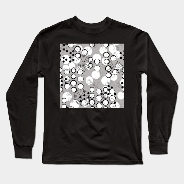 Abstract Grungy Circles Long Sleeve T-Shirt by MegMarchiando